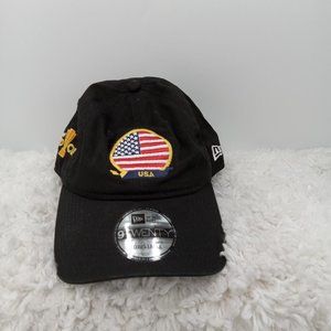 USMNT Hat Black USA Logo New Era Gold Cup 9Twenty Strapback Soccer National Team